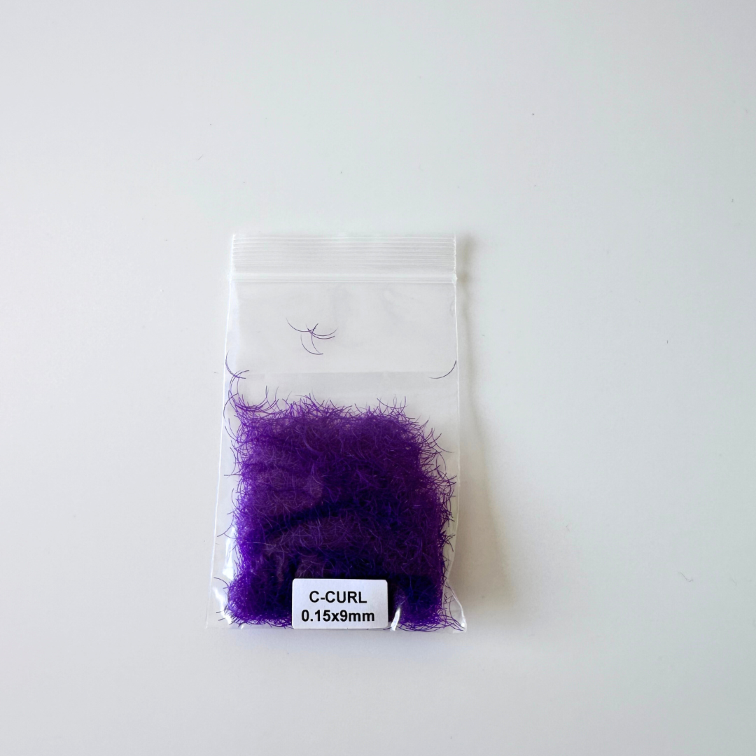 Purple colored Single Loose Lash Extensions .15 C