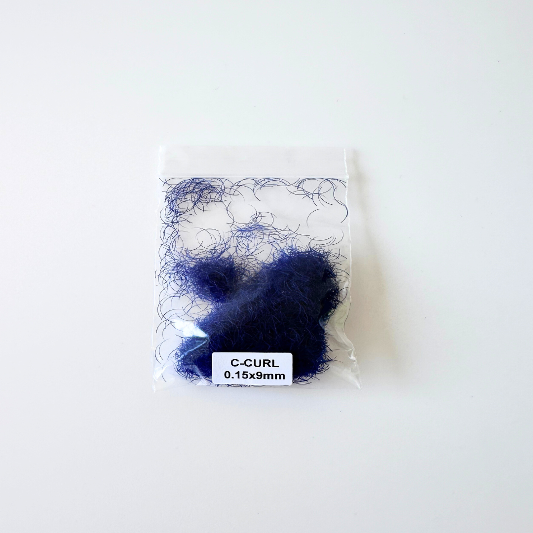 Blue colored Single Loose Lash Extensions .15 C