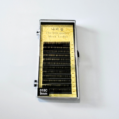 Mink Single Lash Extension Trays .15 C